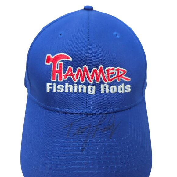 Hammer Fishing Rods Troy Landry Signed? Strapback Cap Swamp People Trucker Hat - Picture 8 of 14